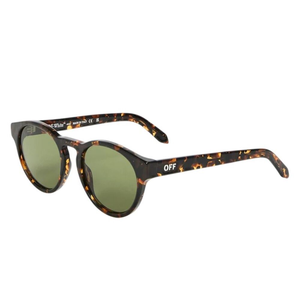 Off-White Mens Oakland Square Sunglasses / Havana/Green